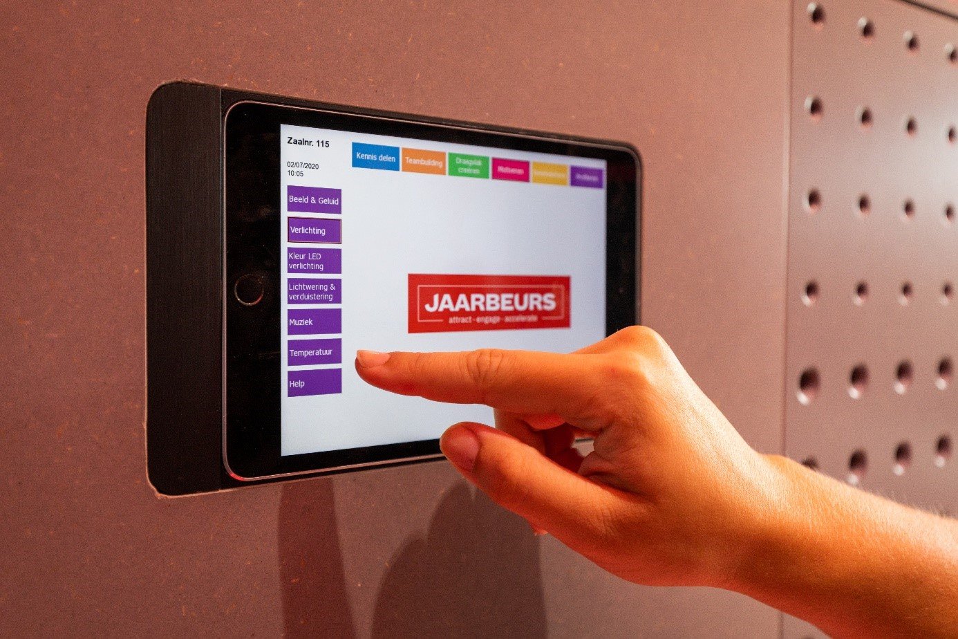 Jaarbeurs Utrecht room check in tablet system